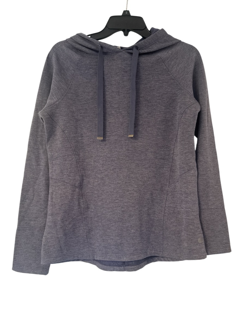 Apana Women's Blue Gray Hooded Pullover Top Sweatshirt - Size S